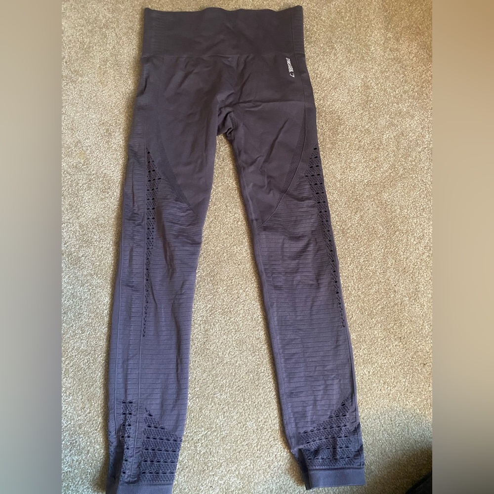 Gray/Purple Gymshark leggings